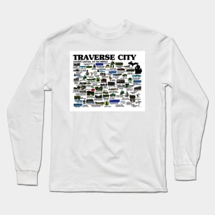 Traverse City Map Long Sleeve T-Shirt